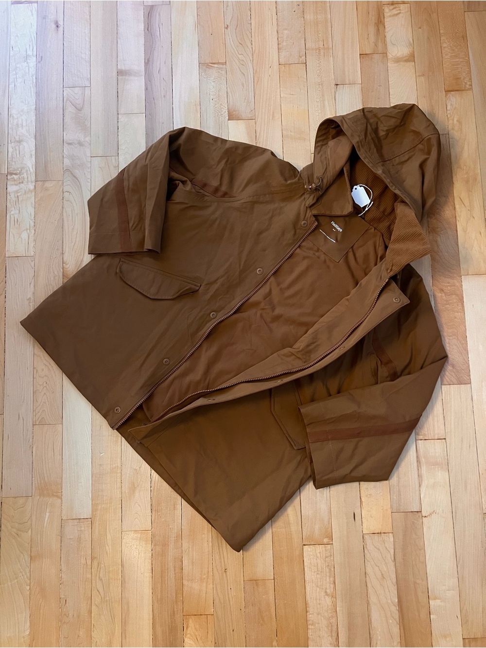 Halfdays Nuthatch Trail Rain Hooded Brown Jacket